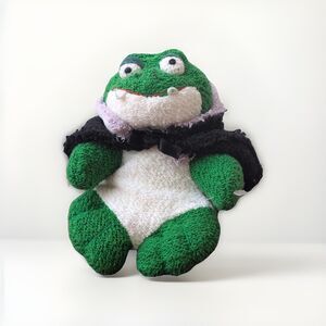 Russ Berrie Home Buddies 4" Terry Beanbag Dracula Frog Rare "Fracula" 1990s HTF